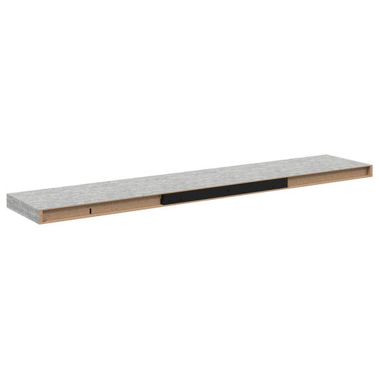 326608 vidaXL Floating Wall Shelves 4 pcs Concrete Grey 120x23,5x3,8 cm MDF