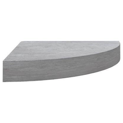 Wall Corner Shelf Concrete Grey 25x25x3.8 cm MDF