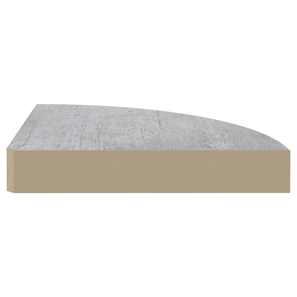 Wall Corner Shelf Concrete Grey 25x25x3.8 cm MDF