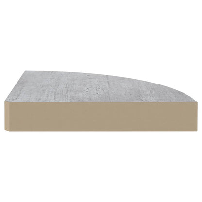 Wall Corner Shelf Concrete Grey 25x25x3.8 cm MDF