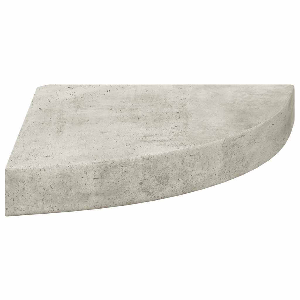 Wall Corner Shelf Concrete Grey 25x25x3.8 cm MDF