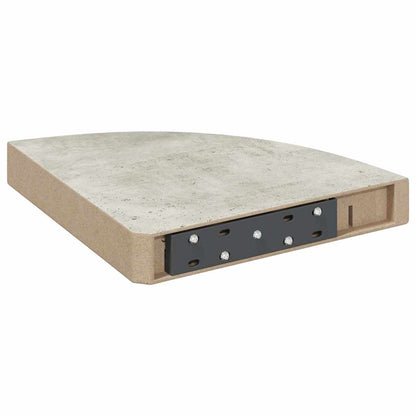 Wall Corner Shelf Concrete Grey 25x25x3.8 cm MDF