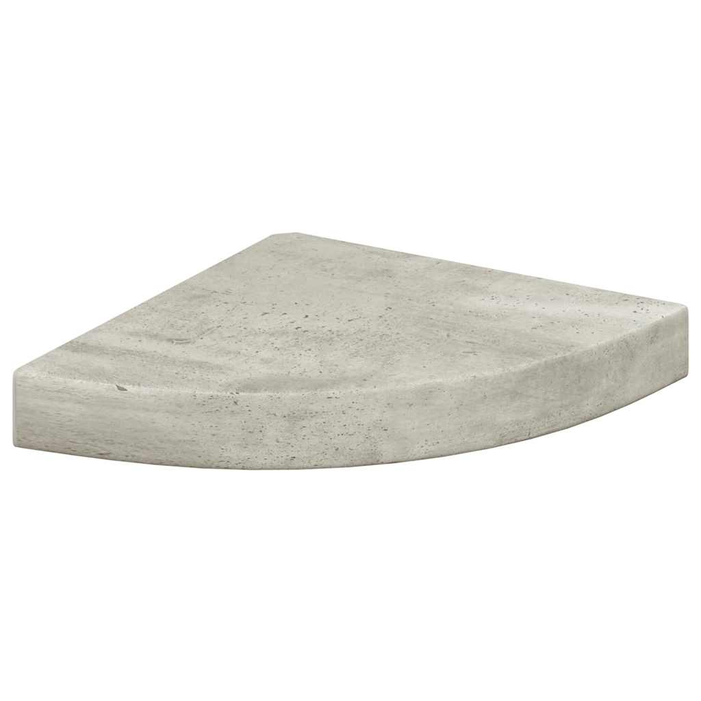 Wall Corner Shelves 2 pcs Concrete Grey 25x25x3.8 cm MDF