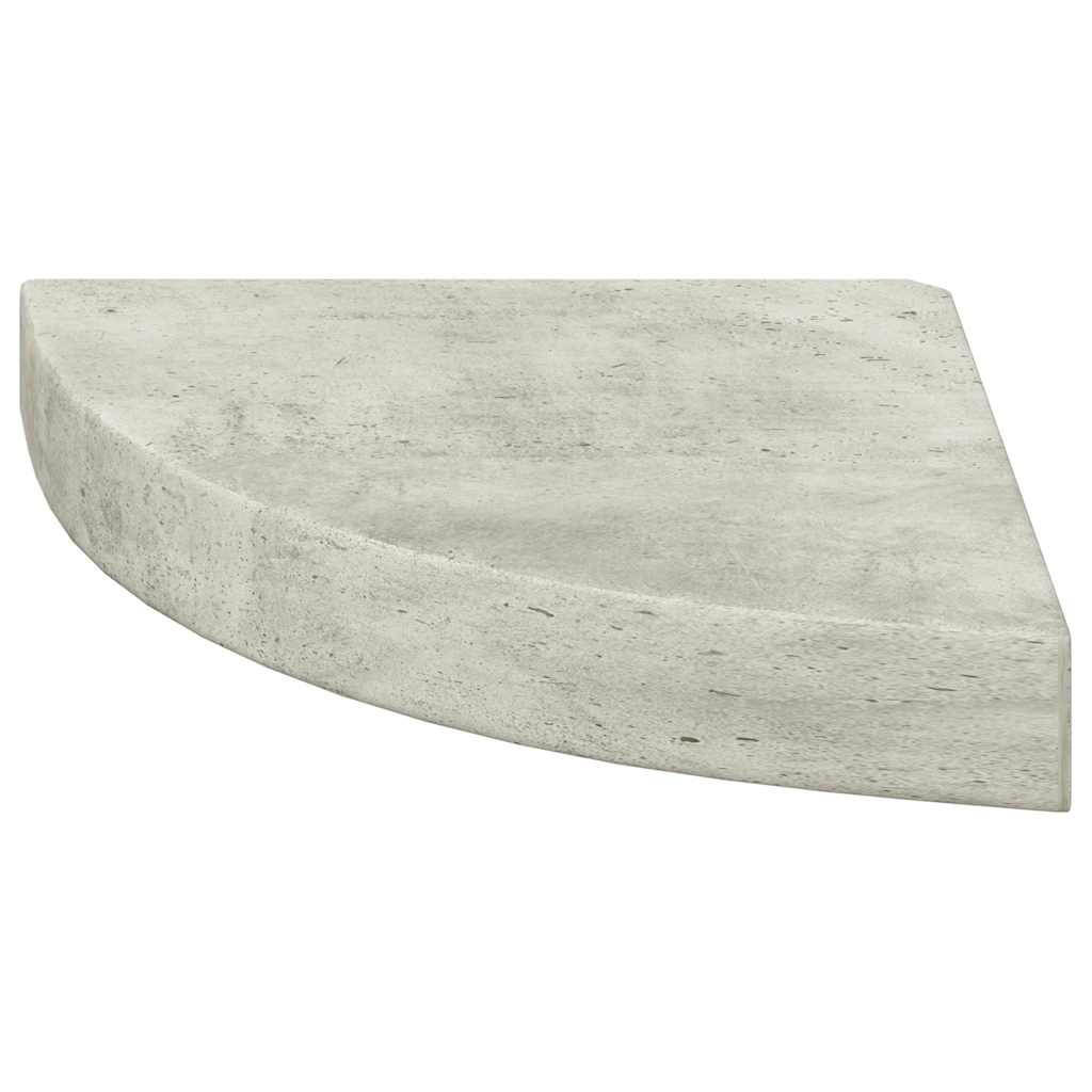 Wall Corner Shelves 2 pcs Concrete Grey 25x25x3.8 cm MDF