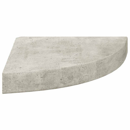Wall Corner Shelves 2 pcs Concrete Grey 25x25x3.8 cm MDF