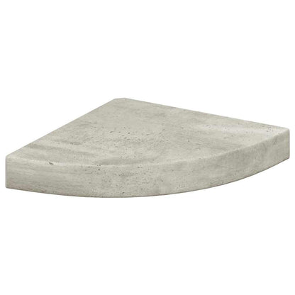 Wall Corner Shelves 4 pcs Concrete Grey 25x25x3.8 cm MDF