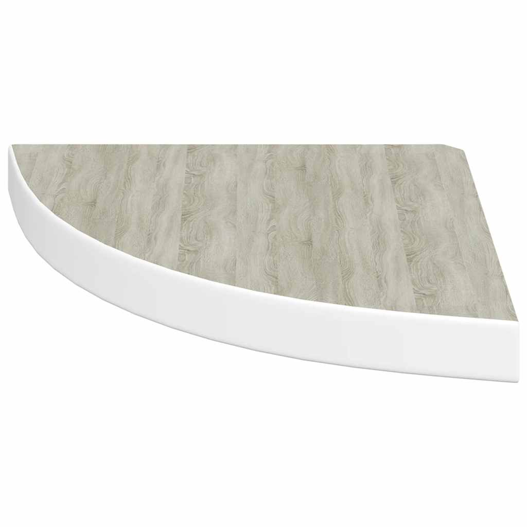 Wall Corner Shelves 2 pcs Oak and White 35x35x3.8 cm MDF