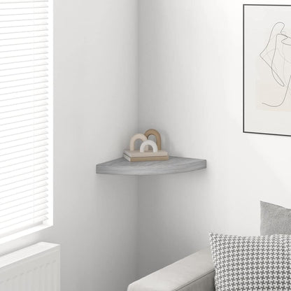 Wall Corner Shelf Concrete Grey 35x35x3.8 cm MDF