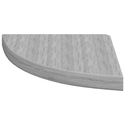 Wall Corner Shelves 2 pcs Concrete Grey 35x35x3.8 cm MDF