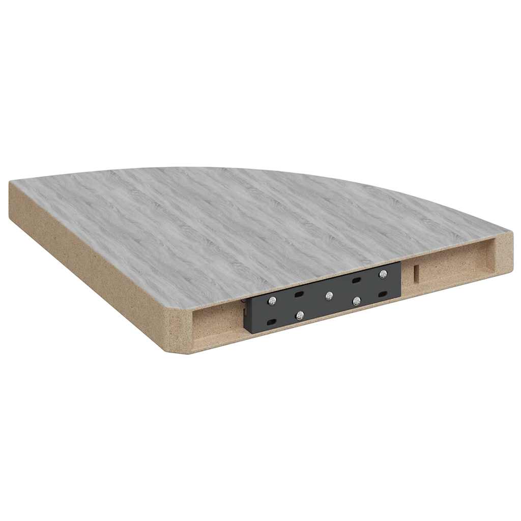 Wall Corner Shelves 2 pcs Concrete Grey 35x35x3.8 cm MDF