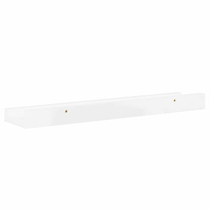 Wall Shelves 2 pcs High Gloss White 40x9x3 cm