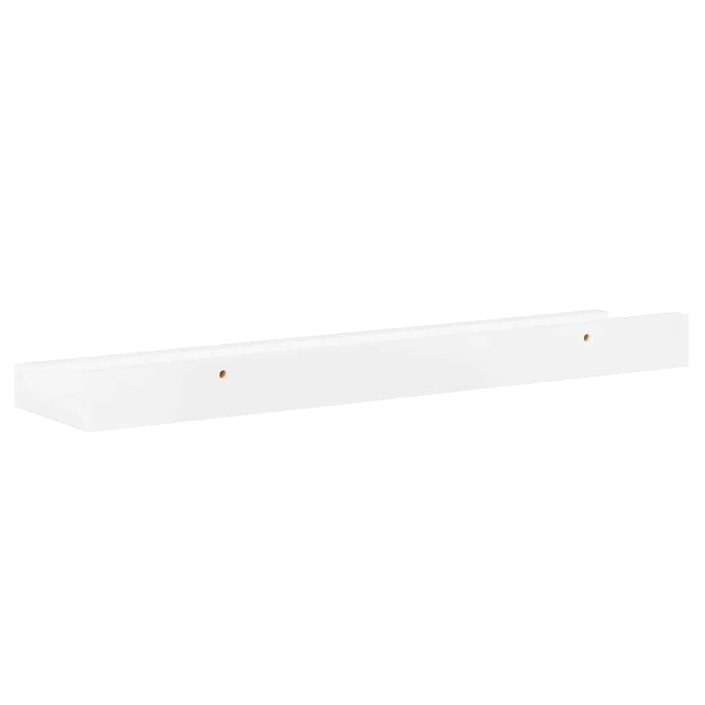 Wall Shelves 2 pcs High Gloss White 40x9x3 cm