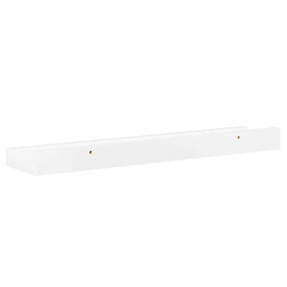 Wall Shelves 2 pcs High Gloss White 40x9x3 cm