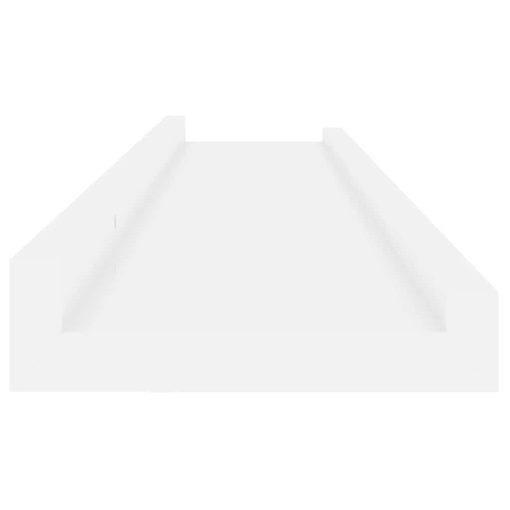 Wall Shelves 2 pcs High Gloss White 80x9x3 cm