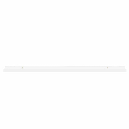 Wall Shelves 2 pcs High Gloss White 100x9x3 cm