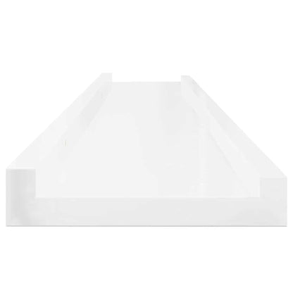 Wall Shelves 2 pcs High Gloss White 100x9x3 cm