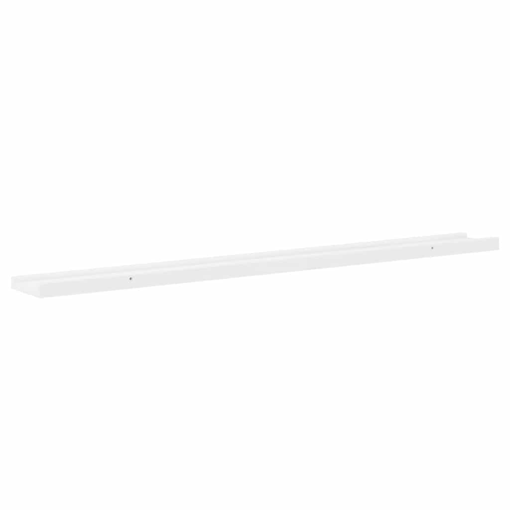 Wall Shelves 2 pcs High Gloss White 100x9x3 cm