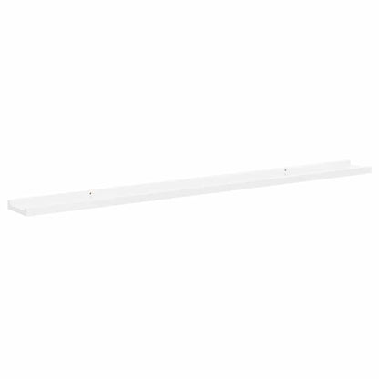 Wall Shelves 2 pcs High Gloss White 115x9x3 cm