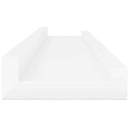 Wall Shelves 4 pcs High Gloss White 60x9x3 cm