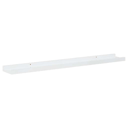 Wall Shelves 4 pcs High Gloss White 80x9x3 cm