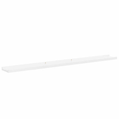 Wall Shelves 4 pcs High Gloss White 100x9x3 cm
