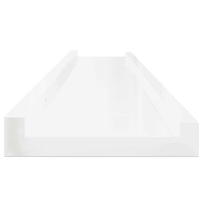 Wall Shelves 4 pcs High Gloss White 100x9x3 cm