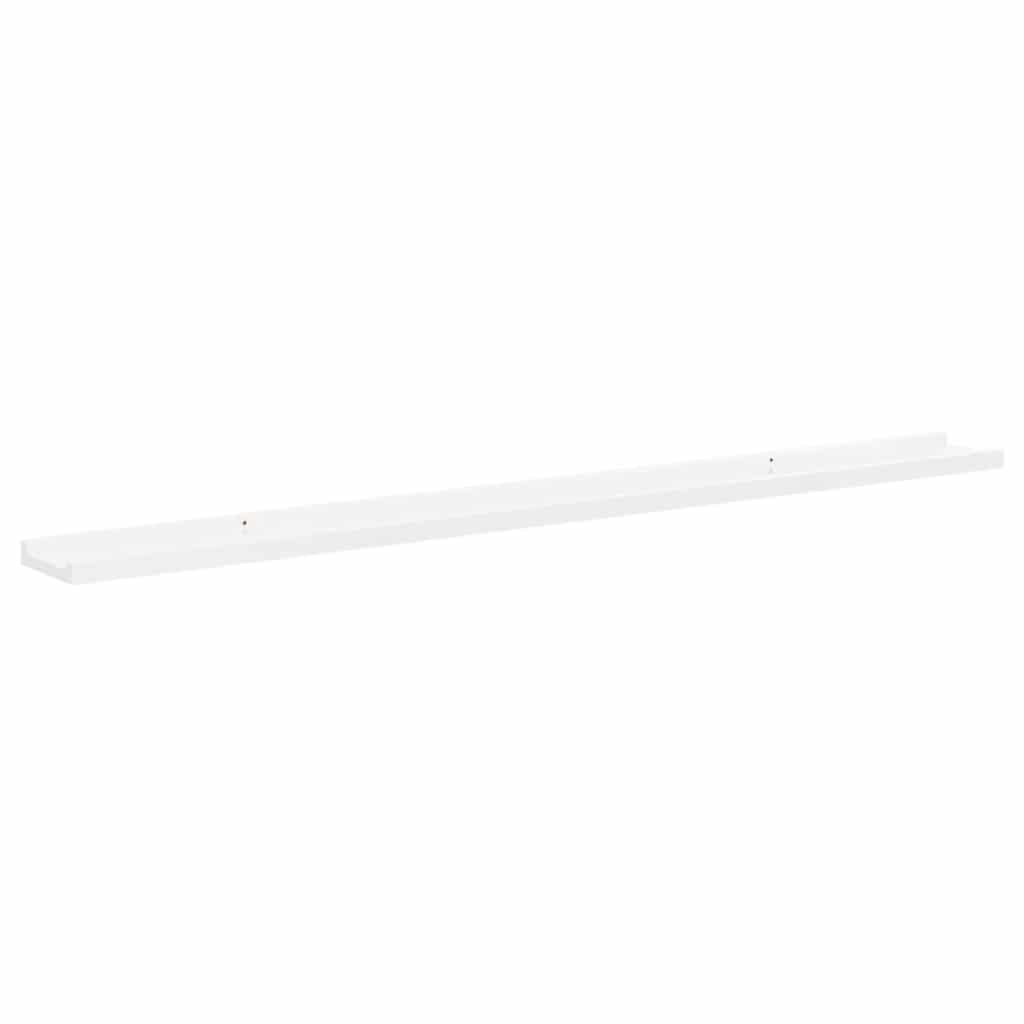 Wall Shelves 4 pcs High Gloss White 115x9x3 cm