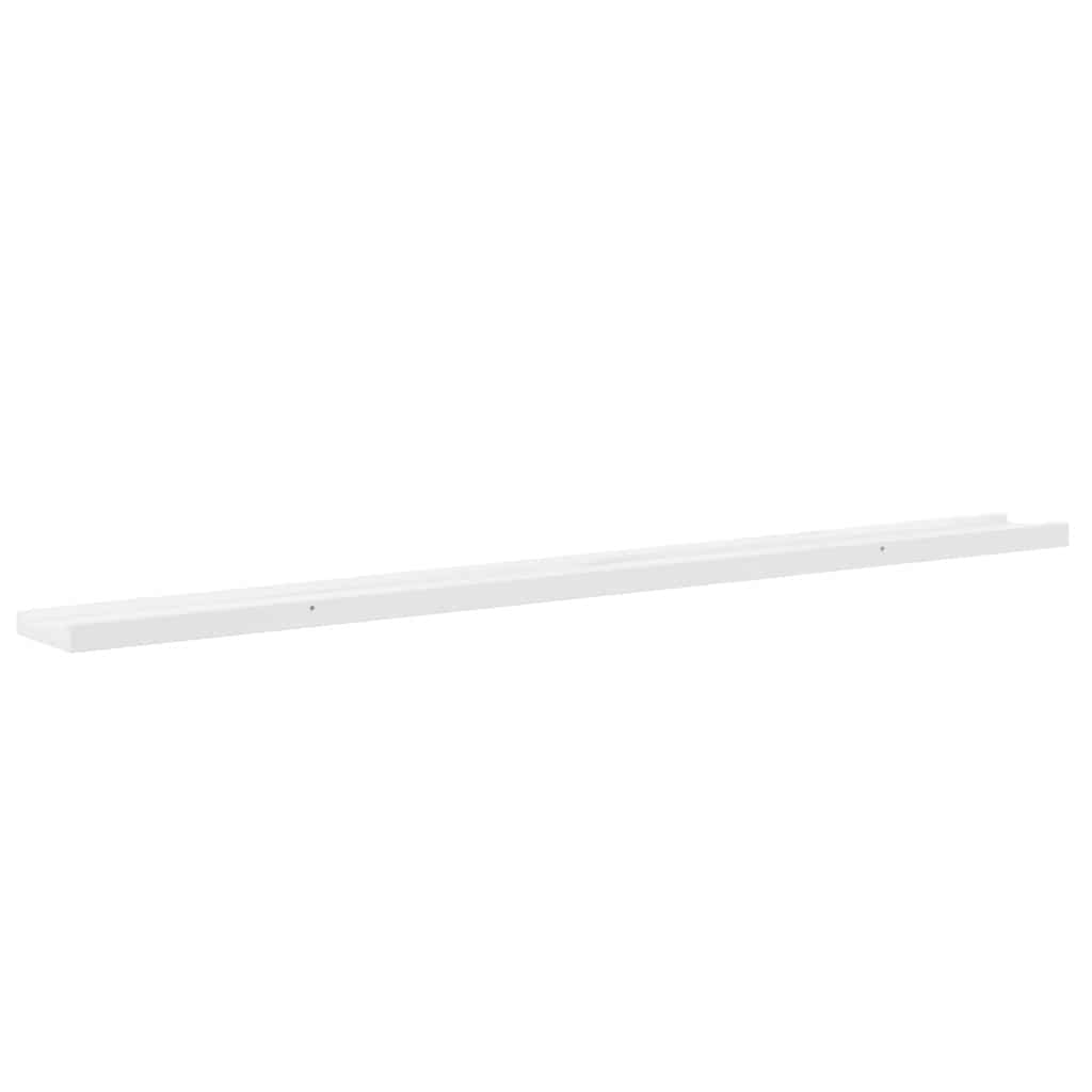 Wall Shelves 4 pcs High Gloss White 115x9x3 cm