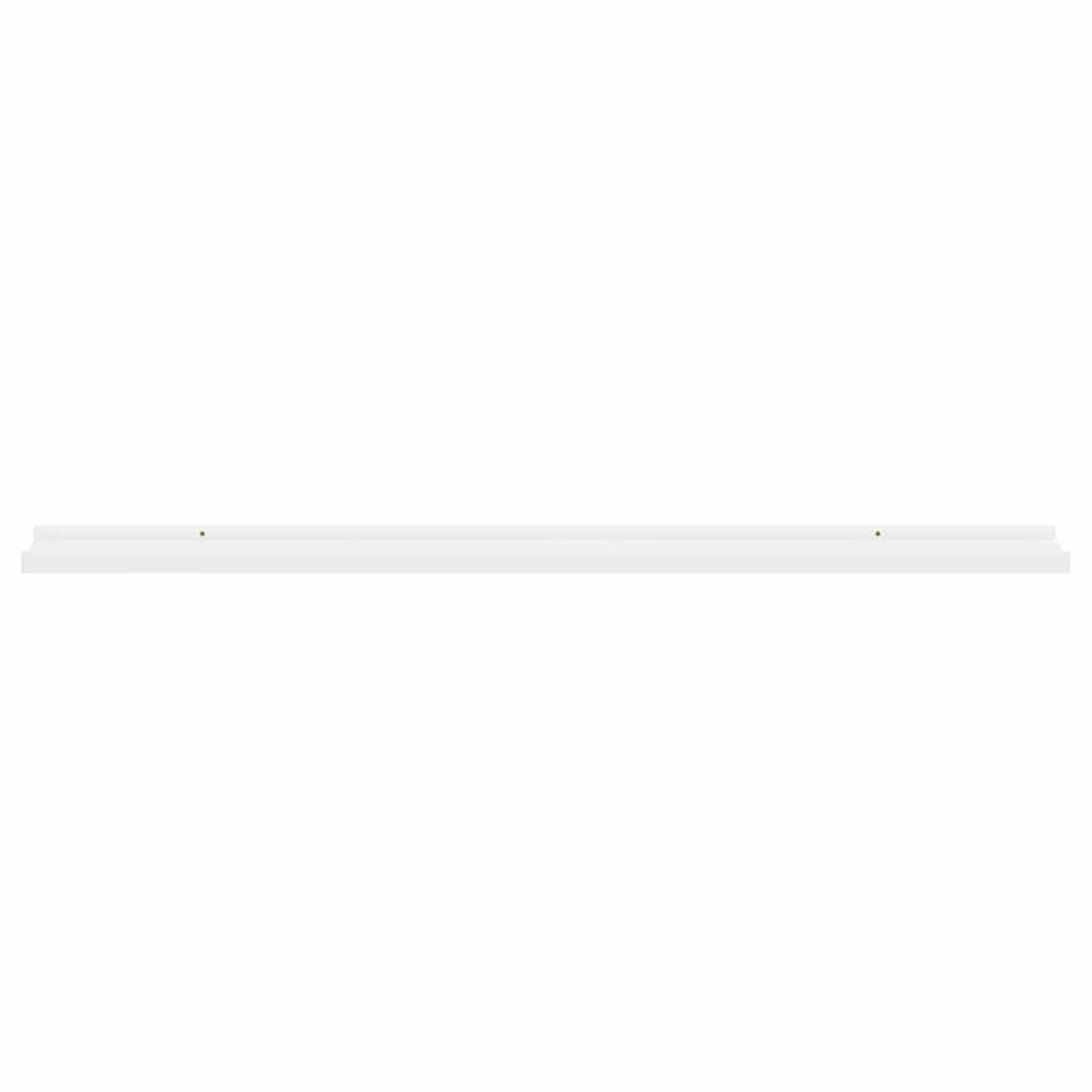 Wall Shelves 2 pcs White 100x9x3 cm