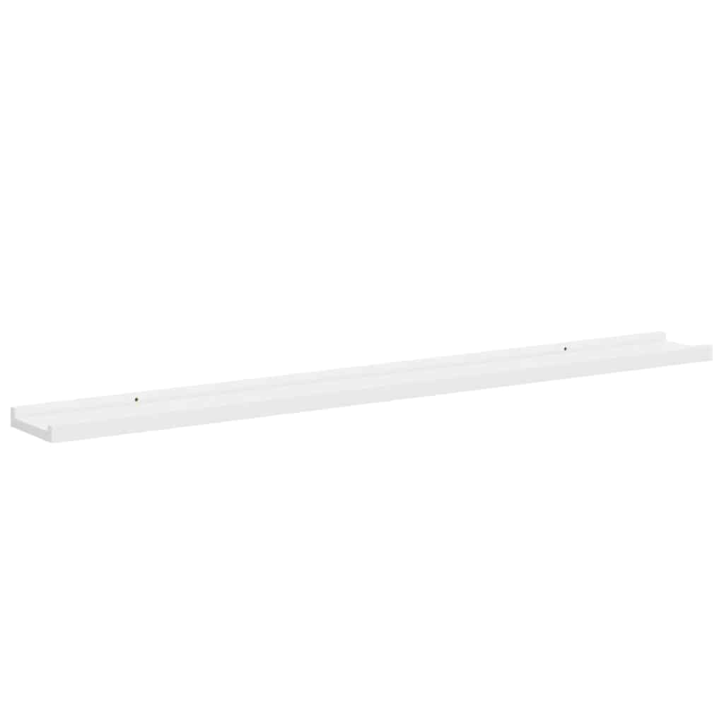 Wall Shelves 2 pcs White 100x9x3 cm