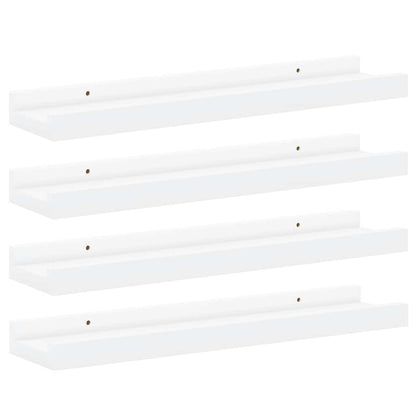 Wall Shelves 4 pcs White 40x9x3 cm