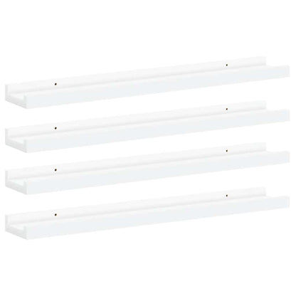 Wall Shelves 4 pcs White 60x9x3 cm