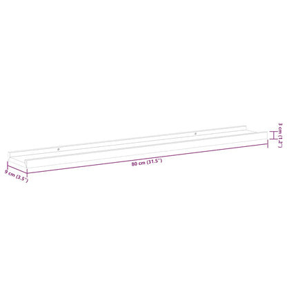 Wall Shelves 4 pcs White 80x9x3 cm