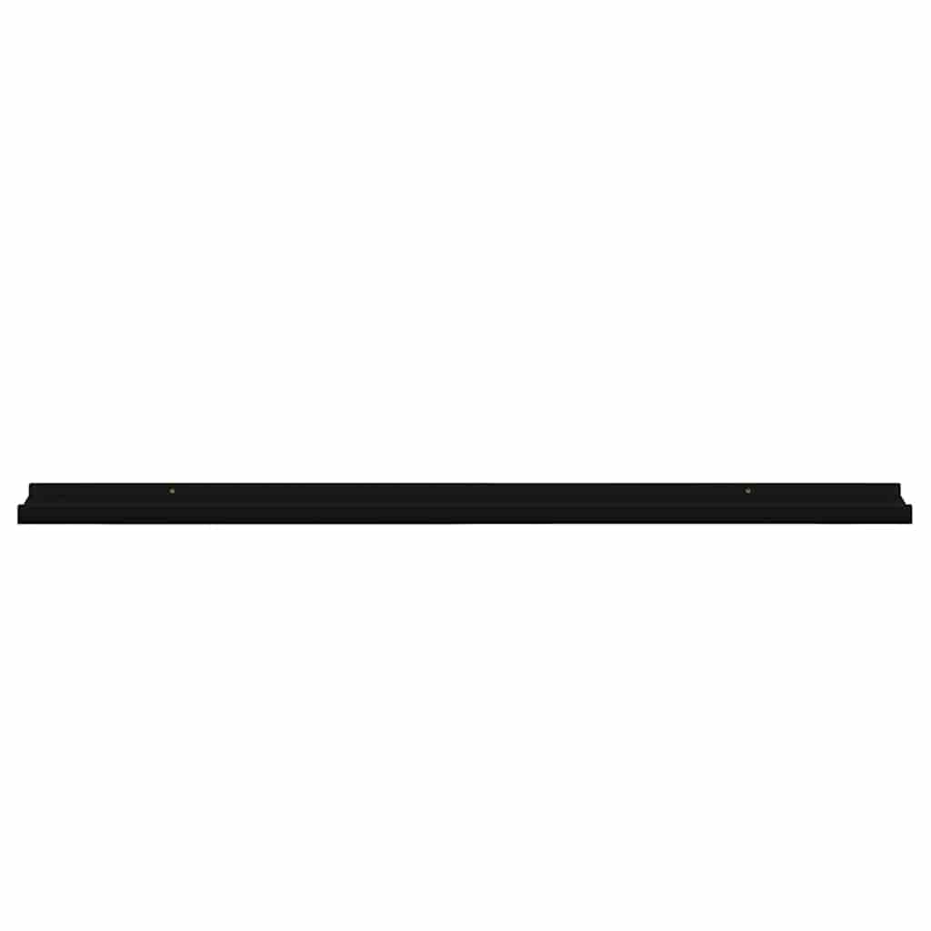 Wall Shelves 2 pcs Black 100x9x3 cm