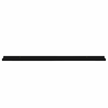 Wall Shelves 2 pcs Black 100x9x3 cm