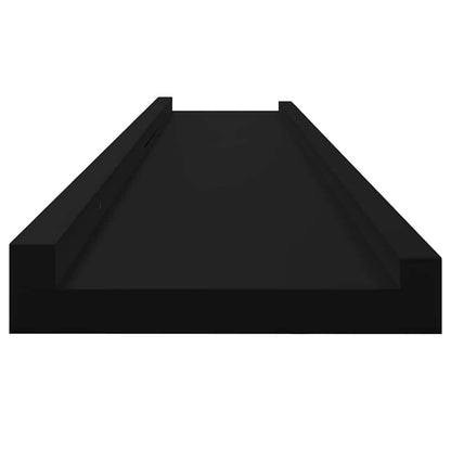 Wall Shelves 2 pcs Black 100x9x3 cm