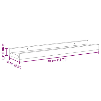 Wall Shelves 4 pcs Black 40x9x3 cm