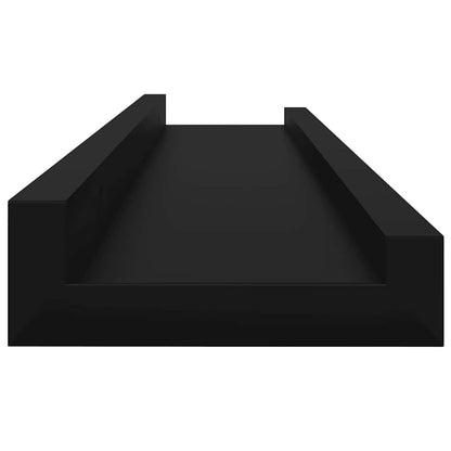Wall Shelves 4 pcs Black 60x9x3 cm