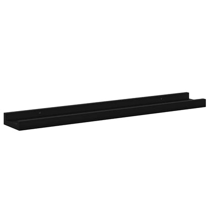 Wall Shelves 4 pcs Black 60x9x3 cm