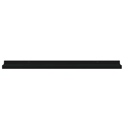 Wall Shelves 4 pcs Black 80x9x3 cm
