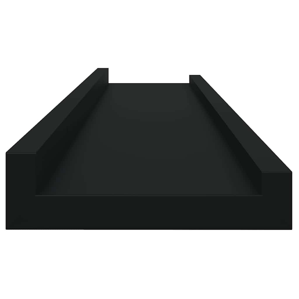 Wall Shelves 4 pcs Black 80x9x3 cm