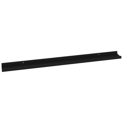 Wall Shelves 4 pcs Black 100x9x3 cm