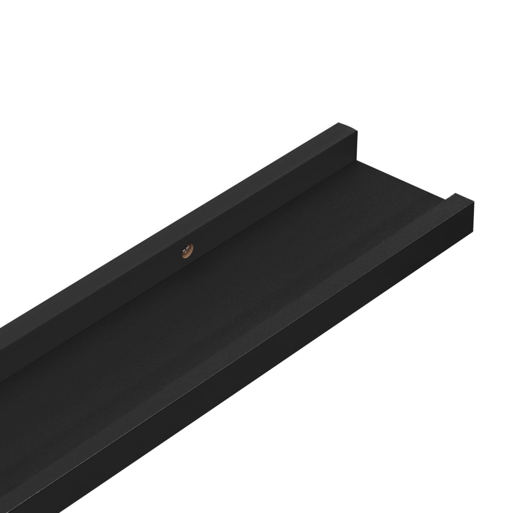 Wall Shelves 4 pcs Black 100x9x3 cm