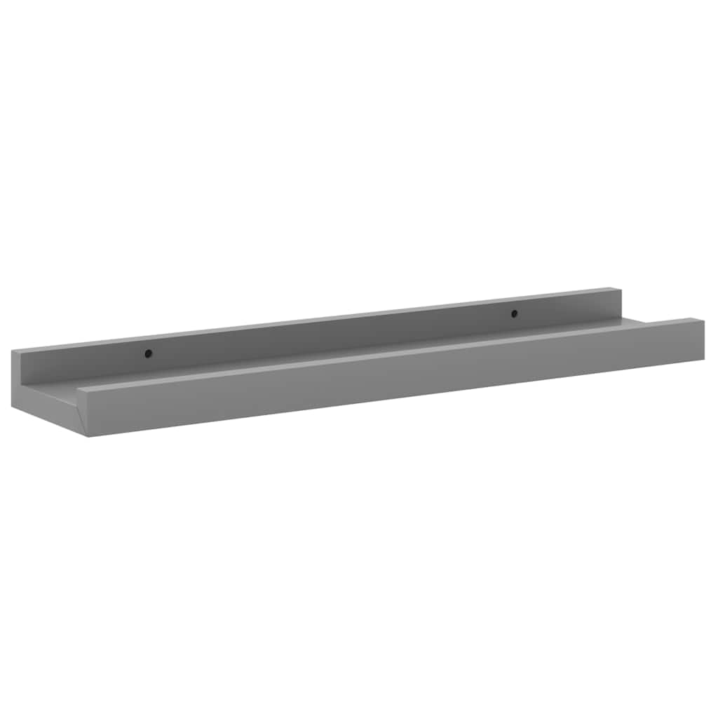 Wall Shelves 4 pcs Grey 40x9x3 cm