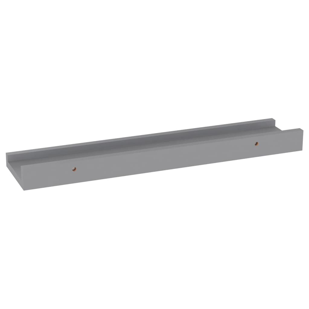 Wall Shelves 4 pcs Grey 40x9x3 cm