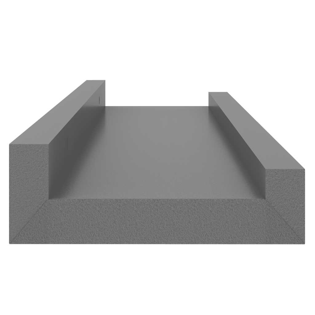 Wall Shelves 4 pcs Grey 40x9x3 cm