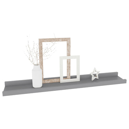 Wall Shelves 4 pcs Grey 60x9x3 cm