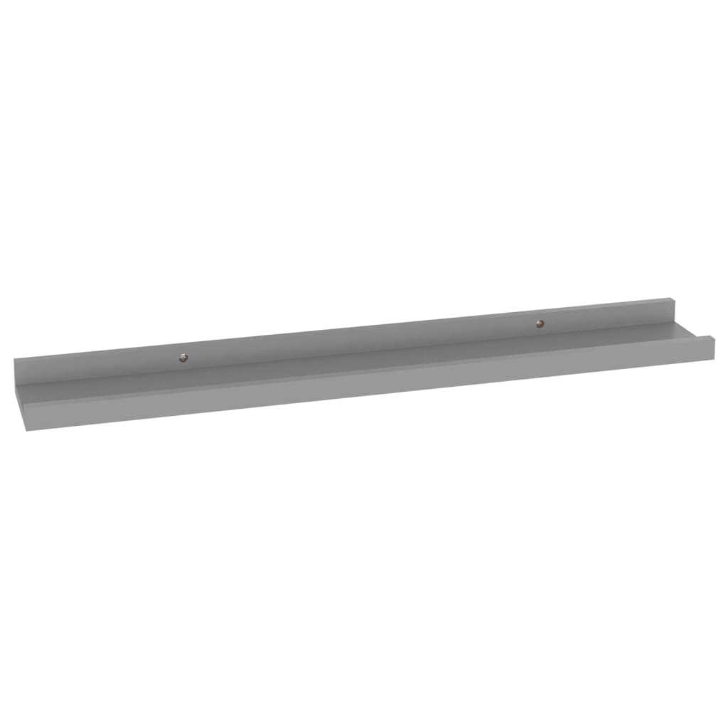 Wall Shelves 4 pcs Grey 60x9x3 cm