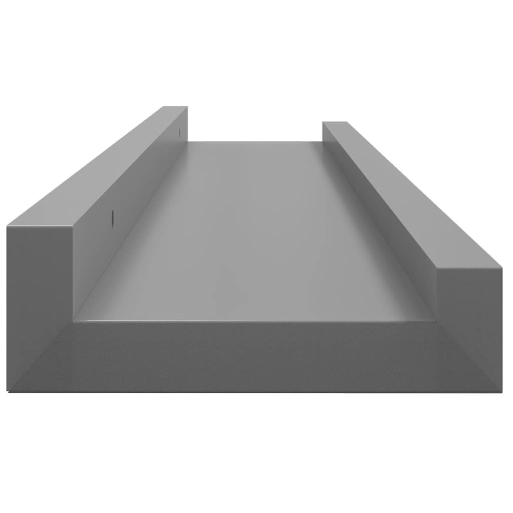 Wall Shelves 4 pcs Grey 60x9x3 cm