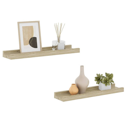 Wall Shelves 2 pcs Sonoma Oak 40x9x3 cm